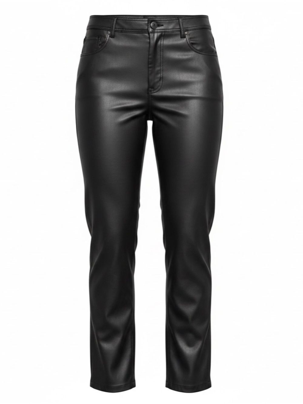 Halogen Black Faux Leather Straight Leg Pants